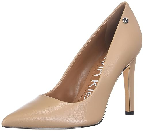 Calvin Klein Women's Brady Pump, Desert Sand Leather, 8.5