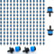 200 goteros de riego azul de 360 grados de círculo completo de dispersión, aspersores emisor, sistema de riego por goteo, suministros de jardín para manguera de 4/7 mm de 1/4