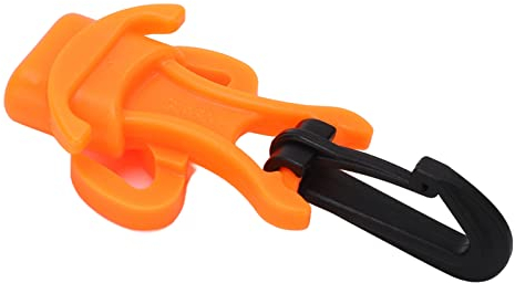 Oktopus Mundstückhalter, Backup Atemregler Scuba Dive Mundstückhalter Standard D-Ring Verhindert Staub für Mundstück(Orange)