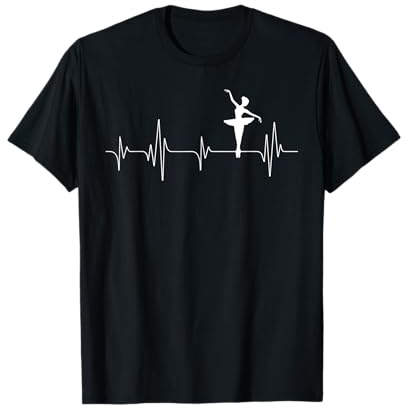 Ballerina Dancing Heartbeat - Ballet Dancer Barre Pointe T-Shirt
