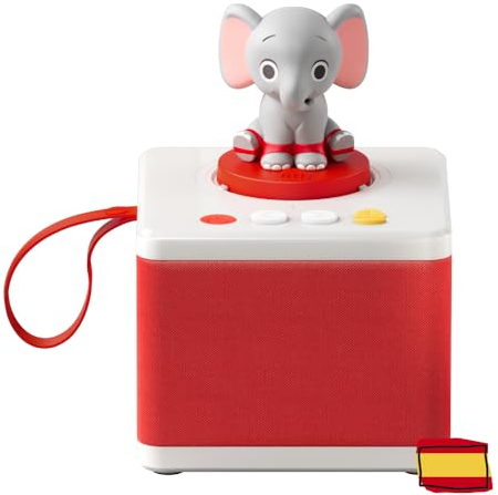 FABA - Cuentacuentos para Niñas y Niños, Altavoz con el Personaje Sonoro ELE el Elefante, Juego Educativo, Contenido EN ESPAÑOL Apto Desde 0 años