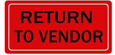 Return to Vendor Labels Stickers,2 x 1 Inch Red Inventory Control Stickers for Shipping,Warehouse Organization (500 Pcs)