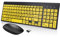 Zienstar-Kabellose Tastatur und Maus Set mit Großen Buchstaben (Deutsches QWERTZ) für Senioren & Sehbehinderte-Gelb