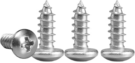 M4x16mm Phillips Pan Head Wood Screws 304 Stainless Steel Self-Tapping Screws for Wood/Sheet-Metal/Plasterboard Full Thread(100pcs)