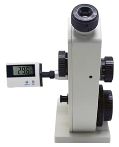 CNYST Abbe Refractometer Monocular Refractometer Abbe Monocular Refractometer with 1.3000~1.7000nD 0-95%Brix Accuracy ±0.0002 Digital Display of Temperature for Sugar Pharmaceutical Beverage Food Etc
