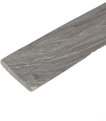 EXTRWORY Zócalo suave, zócalo decorativo, espuma autoadhesiva, rodapié autoadhesivo (gris madera grano)