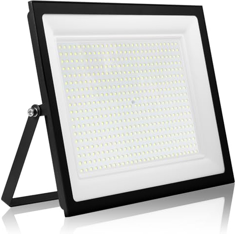 Hondony faro led esterno 500w, proiettore, illuminazione di sicurezza LED da esterno 3000K, IP66, illuminazione bianca diurna per magazzino, parco giochi, cortile e parco (500W, 3000K)