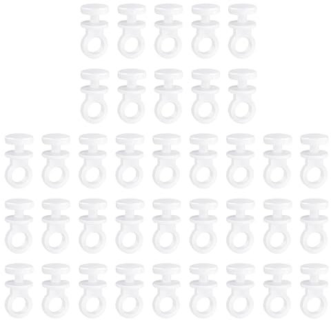 100PCS White Curtain Track Gliders - 9mm Head Caravan Rail Slider Hooks | Effortless Gliding Plastic Rollers for Window, Door & Shower Curtains (Ceiling & Wall Mount)
