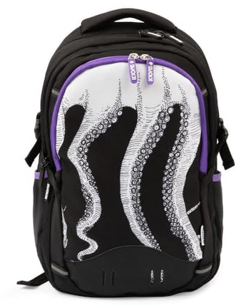 OCTOPUS - Zaino, 2 Scomparti E Tasche Interne,Tasche Porta Borraccia, Schienale E Spallacci Imbottiti, Lt 24, Dim 32x44x19,Scuola Medie