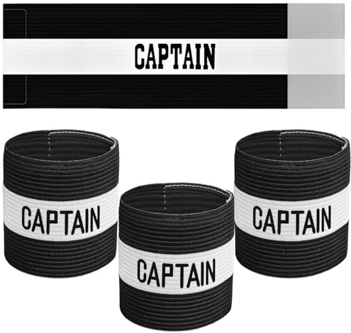 Hao Zhu Captain Armbands Football - 3 Pack Adjustable Breathable Nylon Captains Armband for Kids Captain Armband Football,Basketball | Arm Bands for Junior & Adult Team Leaders Sport Accessory