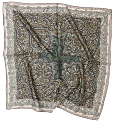 Prettystern dubbelsidig ull- och sidenhalsduk, 65 x 65 cm - dubbelsidig tryckt sidenduk, unisex halsduk för kvinnor och män, idealisk för vår och höst, Sw23, 65 cm X 65 cm