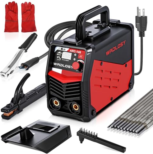 Wrdlosy Mini Stick Welder – 4.4lbs Portable Welding Machine, IGBT Inverter with Hot Start/Arc Force/Anti-Stick, Beginner-Friendly, Multi-Protection,Works with 1/16-1/8 Rods