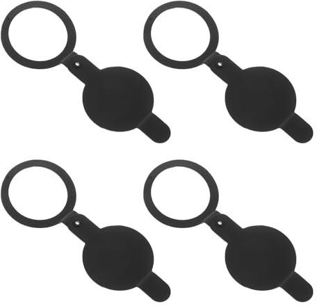 Alipis Lot de 4 Caches-vues de Porte en Cuivre Noir, Diamètre Intérieur 16mm Extérieur 20mm, Protection de Porte D’appartement et Maison, Cache-œil Anti-regard Indiscret pour Sécurité