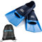 Aqua Speed leichte Trainingsflossen I Herren Erwachsene I Schwimmflossen Training I Kurzflossen Schwimmen I Triathlon Flossen kurz I Wettkampf I + Ultrapower Rucksack I blauIhellblauI02; Gr. 41I42