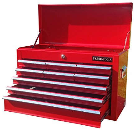 Honbeanify US PRO Tools Werkzeugkiste mit 9 Schubladen, Kugellager-Schubladen