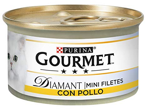 Purina Gourmet diamant kattpasta grillade köttlameller - set med 24 burkar på 85 g - totalt: 2,04 kg