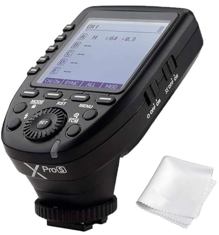 Godox XproS Xpro-S TTL Wireless Flash Trigger for Sony, 1/8000s HSS TTL-Convert-Manual Function Large Screen Slanted Design 5 Dedicated Group Buttons 11 Customizable Functions (XProS for Sony)