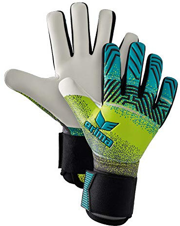Erima Unisex Jugend FLEX RD Robusto Torwarthandschuhe (7222003), petrol/lime/schwarz, 4,5