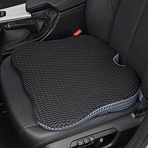 FOUNDCOOL Coussin de Siège Auto Universel en Mousse à Mémoire de Forme, Siege Ergonomique Rehausseur Adulte pour Conducteur, Confort pour Voiture, Bureau et Fauteuil Roulant