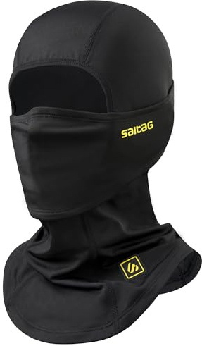 SAITAG Winter Balaclava Ski Mask, Moisture Wicking and Windproof Fleece Thermal Face Mask, Skiing Motorcycle Hood Cold Weather Gear for Men Women Black