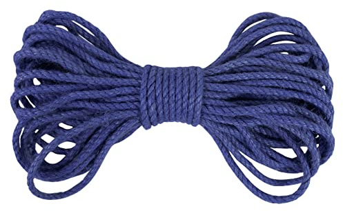LEREATI Spago Juta 5mm x 10m Naturale Corda Canapa Spago Grosso Colorato Corda Iuta, Spago per Decorazioni, Tiragraffi per Gatti, Orto, Giardinaggio, Artigianato Fai da Te (Viola Intenso)