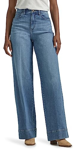 Lee Women's Legendary High Rise Trouser Jean, Elevated Retro, 16 Short