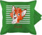 Kissenbezug - Süßer Fuchs - Jungen Geschenk Fox - 50 x 50 cm - Grün - Kindergarten Kissen +mit+Fuchs Personalisieren kissenhülle füchsen fuchsmotiv kissenhüllen Kinder Kita füchse 50×50 Name