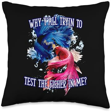 Why Test Fisher in Me Lifestyle Lakes Habits Lagoon Fishing Throw Pillow