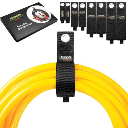 Kabel Organizer Kabelriemen, Hochleistungs-Aufbewahrungsgurte, Verstellbare Kabelhalter Kabelbinder für Verlängerungskabel, Schläuche, Seile, Keller, Werkstatt, Wohnmobil(2S,2M,2L,2XL)(8er-Packs)
