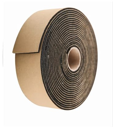 Cinta de espuma de caucho aislamiento 50x3mm 10mts, ideal para sellar, insonorizar y aislar térmicamente.