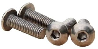 AYYSSM 20PCS M5x6/8/10/12/15/20/25/30/35/50mm Pure Titanium Hexagon socket Column Head titanium screws TA2 Ti fasteners(M5X10 20PCS)