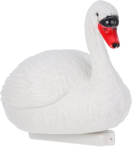 EXQUIMEUBLE Floating Swan Figurine Lifelike Goose Decoy for Outdoor Garden Decoration Swan Statue Decoration
