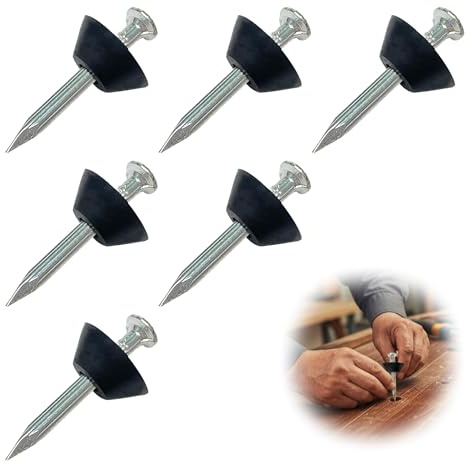 Clou Membrane Fondation 6pcs Clous Protection Soubassement Clou Beton, Galvanisés et Robustes, 4x30 mm - Idéal pour Membrane de Fondation, Béton, Métal, Bois, Brique et Plus