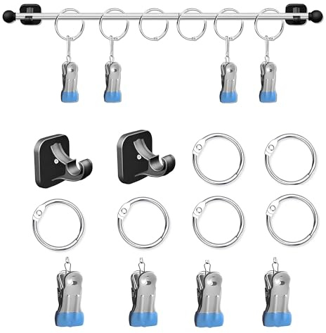 KINDLUME Supporto Magnetico per Calendario e Organizzatore Didattico, Set Di Supporti per Calendario Regolabili，Regolabile Con 6 Anelli o, Distanza 7,6 Cm, per Date, Lavagna, Decorazione Aula