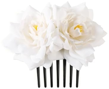 2 fermagli for capelli a forma di rosa in flanella doppia for donne e ragazze, fascia for a forcella, pettine a fiore(Color2)