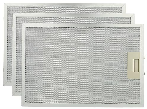 vhbw 3x Filtro metálico de grasa compatible con Balay 3BC 762 M, 764 MB, 764 M, 766 M, 764 MN, 772 M campana extractora - 38,8 x 26,5 x 0,9cm metal