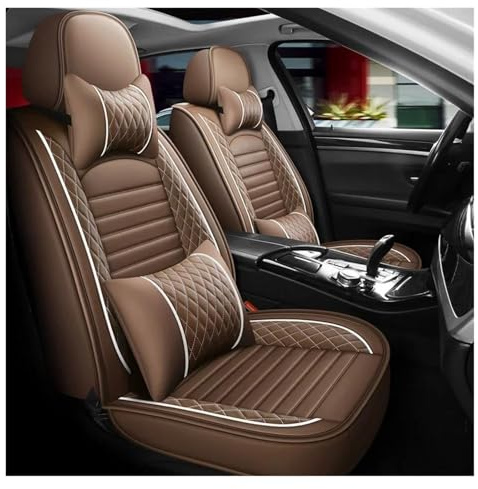 Sätesskydd Universalt Heltäckande Bilsätesöverdrag För 5 Säten För Volvo XC60 XC90 XC40 XC70 S60L C30 S80 S90 V50 V60 Interiörtillbehör bilstolsskydd(Kaffe,LUXUry)