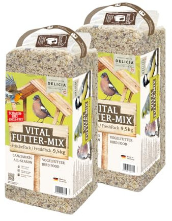 Delicia Vital-Futter-Mix Ganzjahres Vogelfutter (19 kg (2 x 9,5 kg))