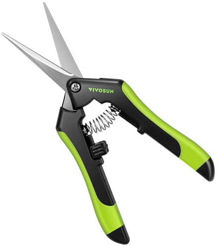 VIVOSUN 6.5 Inch Garden Scissors, Black Pruning Shears for Plants, 2-Pack