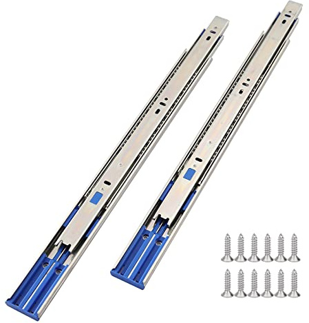 10 Pair of 16 Inch Soft Close Drawer Slides,100 LB Capacity Full Extension Side Mount Drawer Rails