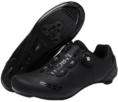Hixingo Zapatilla de Ciclismo Hombre Mujere Zapatos Bicicleta de Carretera Montaña Exterior MTB Compatibles SPD SPD-SL Lock, Impresión de Iluminación Zapatillas de Ciclismo Unisex 36-47 EU