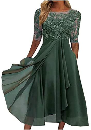 Vestido Casual Manga Larga Knitted Patchwork Vestido de Mujer Vestido Playa Manga Larga