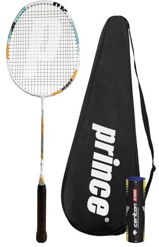 Prince Pro Shark Graphite Badminton Racket, plus Shuttles & Protective Carry Cover