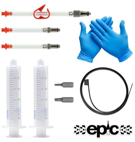 epic Entlüftungsset für RockShox Reverb, passend für alle Reverb-Sattelstützen und Fernbedienungen (xLoc, 1X, Stealth), inkl. Entlüftungskantenwerkzeug für 1 x Fernbedienung