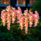 FWLWTWSS Solar Flower Lights Outdoor Garden, Wisteria Garden Ornaments Outdoor, 2 Packs Flower Solar Lights with 104 LEDs, Waterproof, for Yard Lawn Patio Porch Pathway Cemetery Decorations (Pink)