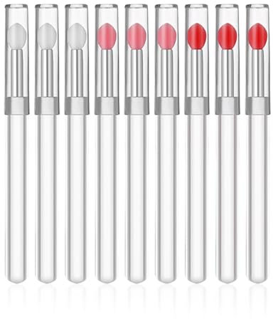 9 Pennelli Per Rossetti, Pennelli Di Rossetto In Silicone, Bastoncini Per Il Trucco Per Ombretti, Applicatore A Labbra Multifunzionale.