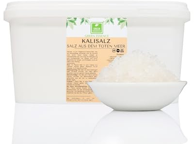Totes Meer Badesalz 5 kg im Eimer – naturbelassenes Kalium-Magnesium-Salz für Fußbad, Peeling & Körperpflege – Solebad & Salzbad – Green Essence
