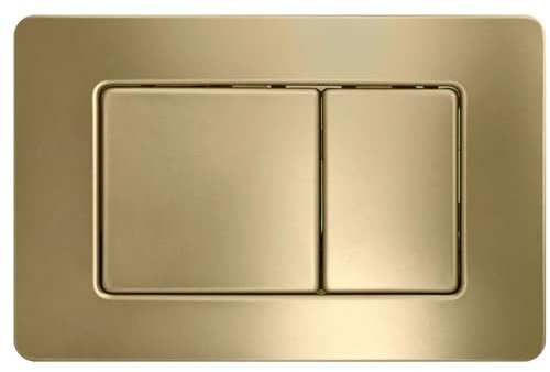 AQUAUNO Plaque de Commande WC Or Brossé – Acier Inoxydable – Double Chasse Éco – Compatible Geberit Sigma – Design Élégant et Durable