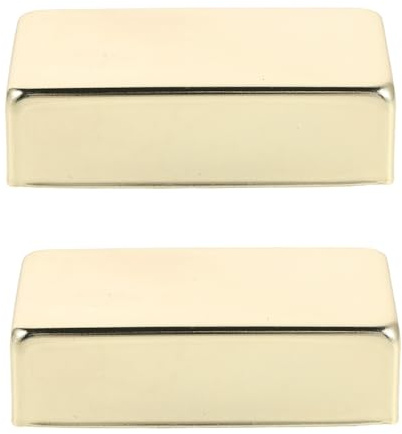 Milisten 2 Piezas Funda de Metal para Pastillas de Guitarra Eléctrica Carcasa Completa Cubierta Protectora de Pastilla Marco de Repuesto para Tapa de Guitarra Anillo de Cubierta