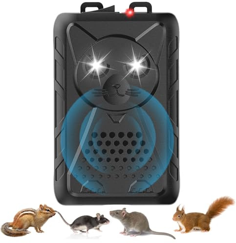 Répulsif à ultrasons pour voiture, sous le capot, avec lumière stroboscopique, répulsif contre les rats, les rongeurs, les nuisibles pour voitures, camping-cars, voitures, moteur, camion, garage